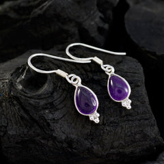 Gabriela Purple Gemstone Dangle Earrings for Everyday Glam