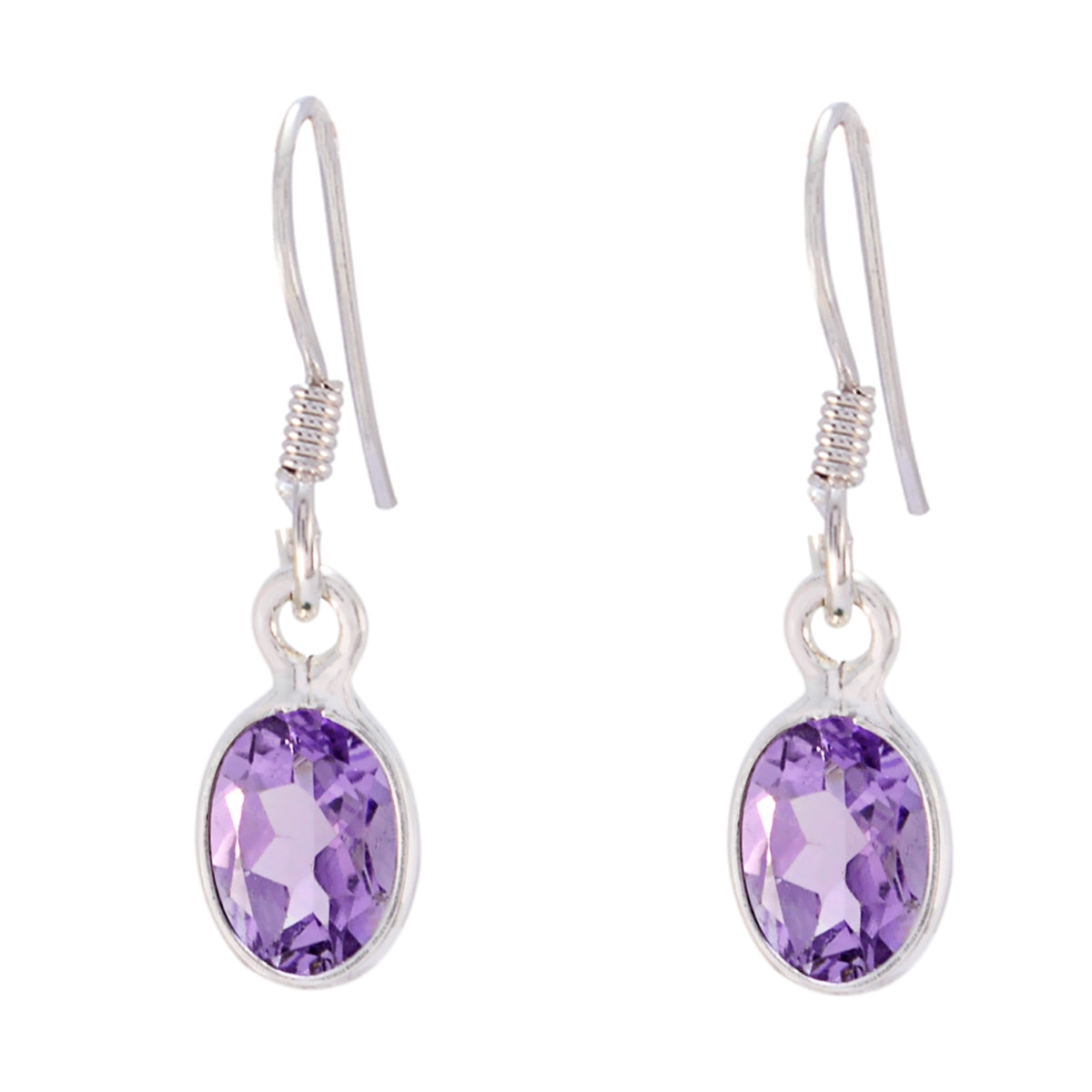 María Purple Gemstone Dangle Earrings for Everyday Glam Amethyst Purple Dangle