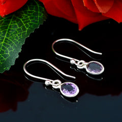 Micaela Purple Gemstone Dangle Earrings for Stylish Looks