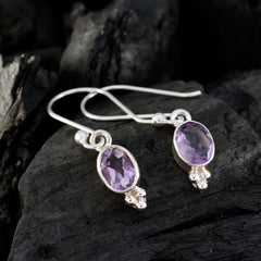 Chloe Purple Gemstone Dangle Earrings for Everyday Glam