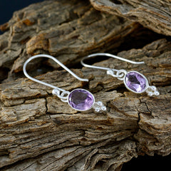 Chloe Purple Gemstone Dangle Earrings for Everyday Glam
