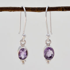 Chloe Purple Gemstone Dangle Earrings for Everyday Glam