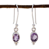 Chloe Purple Gemstone Dangle Earrings for Everyday Glam Amethyst Purple Dangle