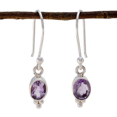 Chloe Purple Gemstone Dangle Earrings for Everyday Glam Amethyst Purple Dangle