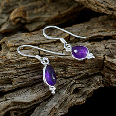 Gabriela Purple Gemstone Dangle Earrings for Everyday Glam