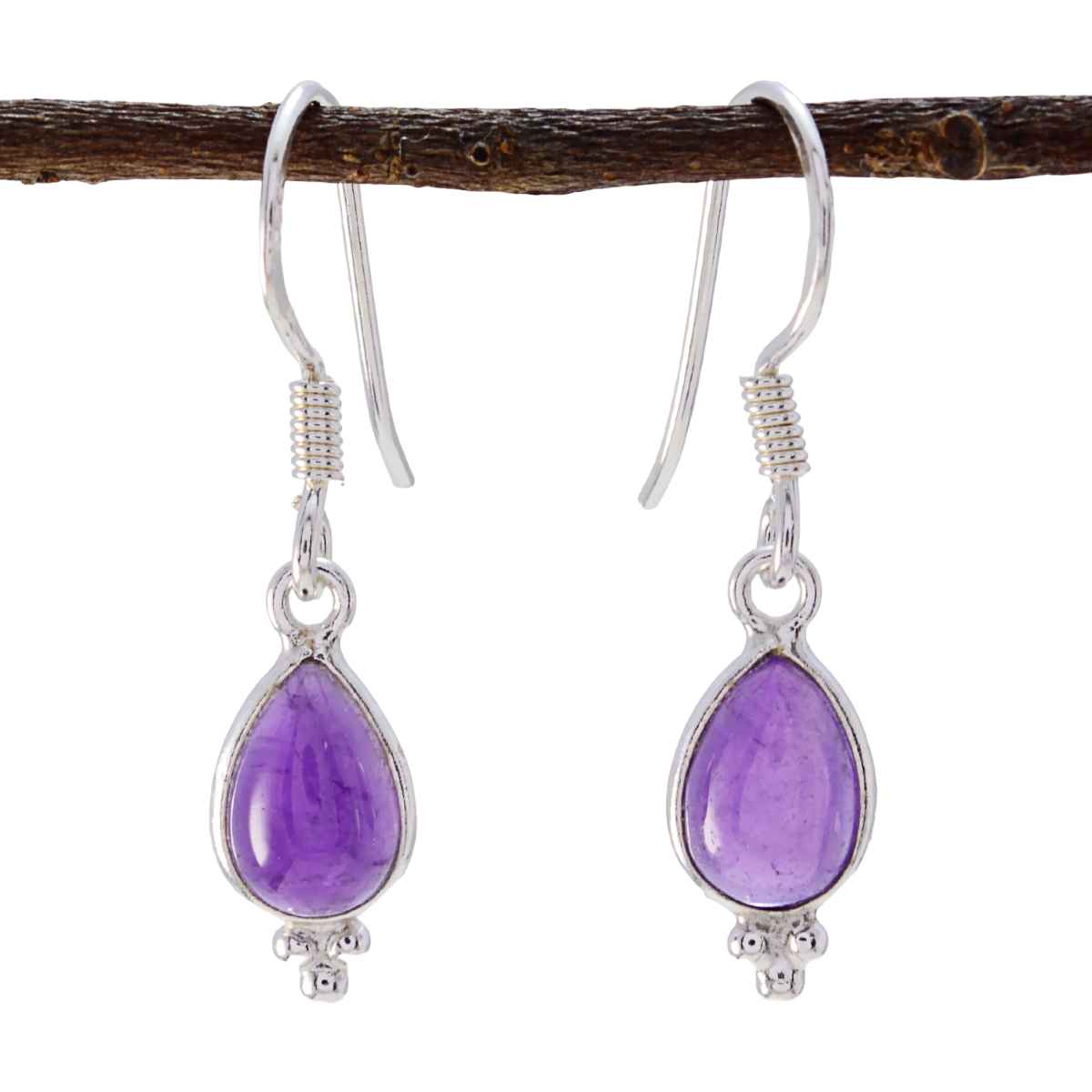 Gabriela Purple Gemstone Dangle Earrings for Everyday Glam Amethyst Purple Dangle