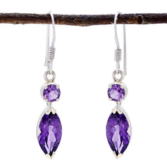 Ying Purple Gemstone Earrings for Everyday Glam Amethyst Purple Dangle
