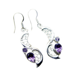 Yuna Purple Gemstone Earrings for Elegant Style