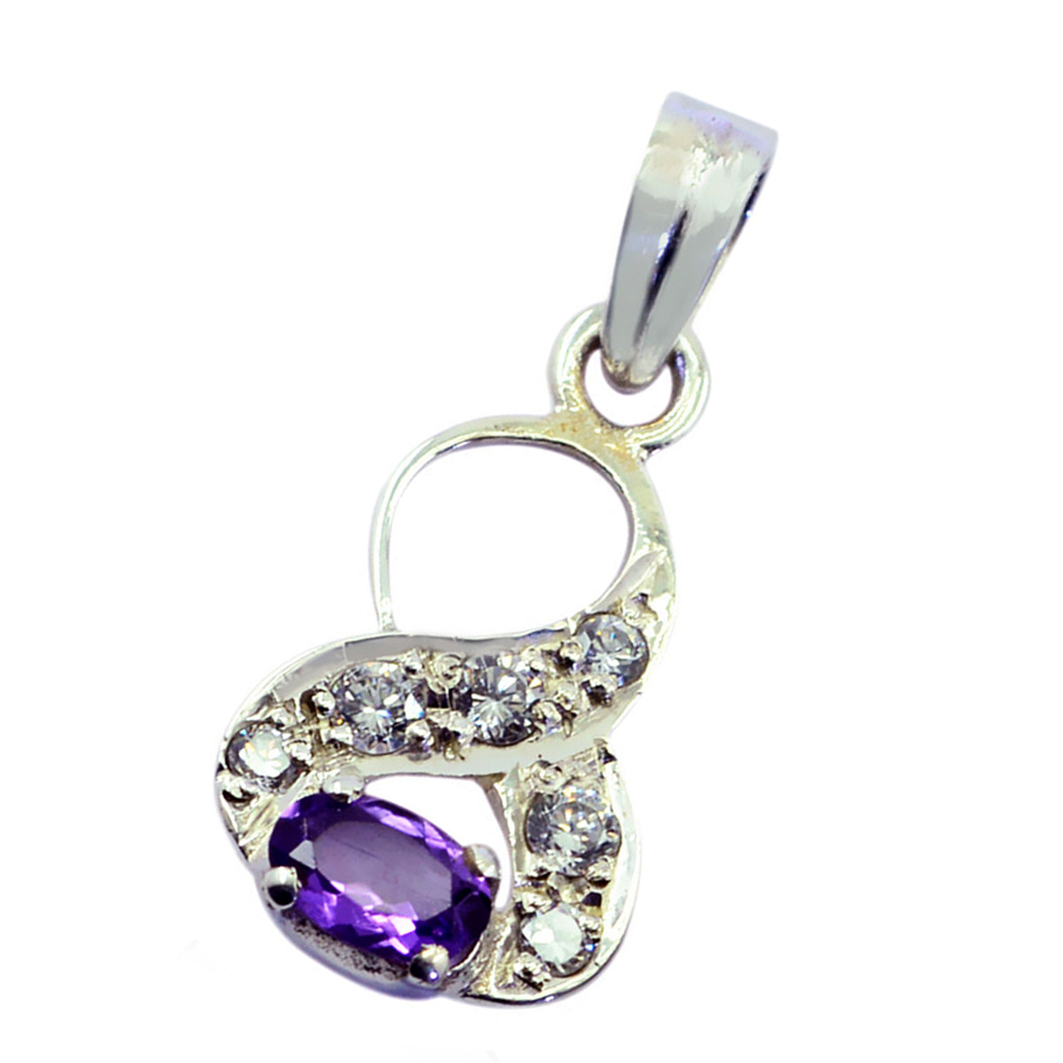 Lucia Purple Gemstone Engagement Pendant for Glam Amethyst Purple Purple