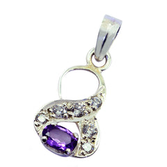 Lucia Purple Gemstone Engagement Pendant for Glam Amethyst Purple Purple