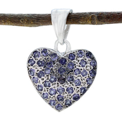 Angel Purple Gemstone Heart Pendant for Every Occasion