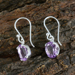 Sarah Purple Gemstone Party Earrings for Glam Occasions