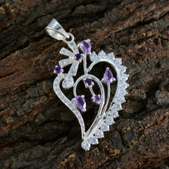 Amanda Purple Gemstone Pendant with Elegant Design