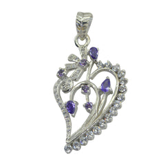 Amanda Purple Gemstone Pendant with Elegant Design