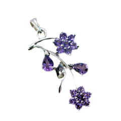 Claire Purple Gemstone Pendant for Everyday Elegance