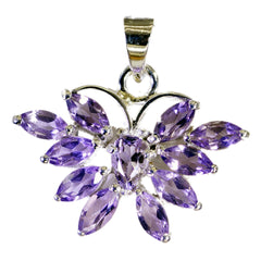 Eliza Purple Gemstone Pendant Online for Glam Style Amethyst Purple Purple