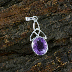 Rebeca Purple Gemstone Pendant in Sterling Silver