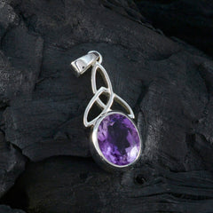 Rebeca Purple Gemstone Pendant in Sterling Silver