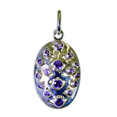 Liyana Purple Gemstone Pendant for Everyday Glam Amethyst Purple Purple
