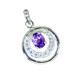 Meera Purple Gemstone Pendant with Elegant Design