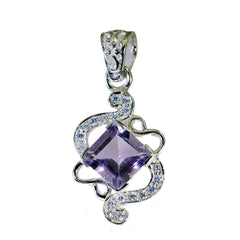 Alina Purple Gemstone Pendant with Elegant Design Amethyst Purple Purple