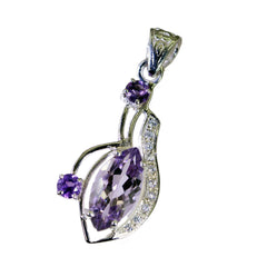Amelia Purple Gemstone Pendant for Everyday Elegance