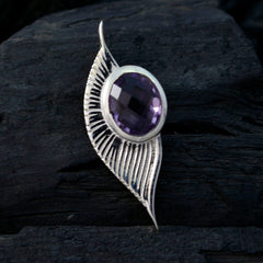 Inès Purple Gemstone Pendant for Everyday Elegance