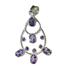 Eleanor Purple Gemstone Pendant for Glamorous Looks Amethyst Purple Purple
