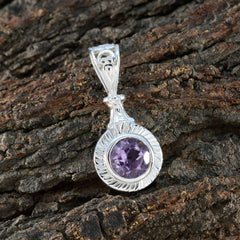 Sarah Purple Gemstone Pendant in Silver Design