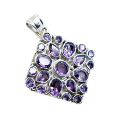 Tereza Purple Gemstone Pendant with Sterling Silver