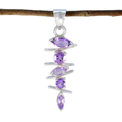 Andrea Purple Gemstone Pendant for Everyday Elegance Amethyst Purple Purple