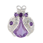 Priya Purple Gemstone Pendant with Stunning Design Amethyst Purple Purple