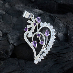 Amanda Purple Gemstone Pendant with Elegant Design
