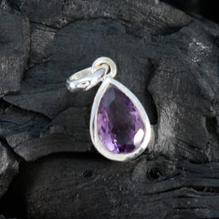 Clara Purple Gemstone Pendant in Silver Setting