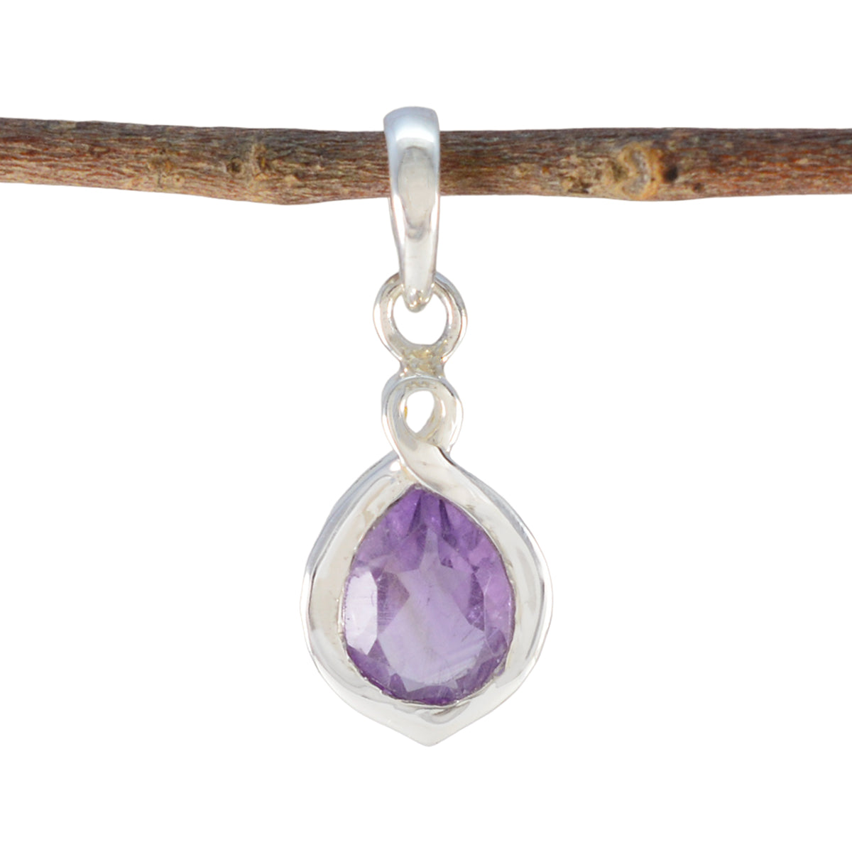 Hye-jin Purple Gemstone Pendant - Stylish Everyday Accessory Amethyst Purple Purple