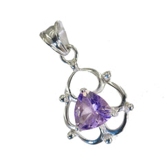 Ivana Purple Gemstone Pendant in Silver Design