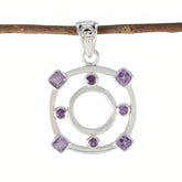 Ida Purple Gemstone Statement Pendant for Fashion Lovers Amethyst Purple Purple