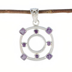 Ida Purple Gemstone Statement Pendant for Fashion Lovers Amethyst Purple Purple