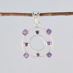 Ida Purple Gemstone Statement Pendant for Fashion Lovers