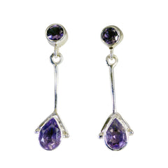 Patricia Purple Gemstone Stud Earrings for Everyday Glam Amethyst Purple Stud