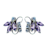 Joaquina Purple Gemstone Stud Earrings for Every Occasion Amethyst Purple Stud
