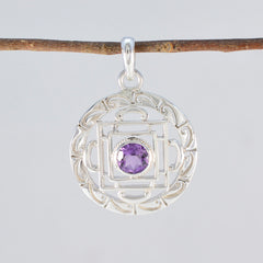 Isadora Purple Geometric Pendant for Fashion Jewelry