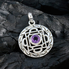 Isadora Purple Geometric Pendant for Fashion Jewelry