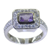 Zazlle Purple Halo Gemstone Ring – Elegant Jewelry Accessory Amethyst Purple