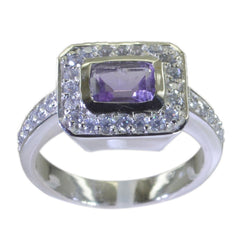 Zazlle Purple Halo Gemstone Ring – Elegant Jewelry Accessory Amethyst Purple