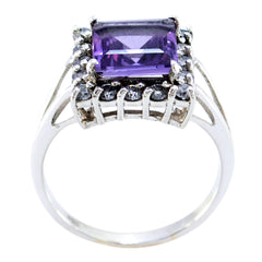 Zoey Purple Halo Ring with Elegant Gemstone Accents