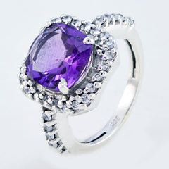Cecilia Purple Halo Ring for Women with Gemstone Glow