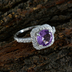 Cecilia Purple Halo Ring for Women with Gemstone Glow