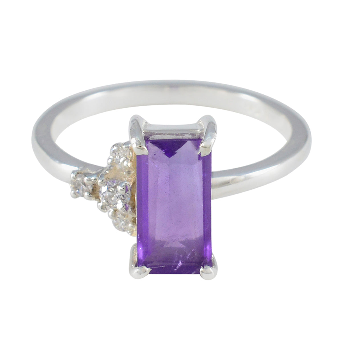 Zazlle Purple Halo Ring India - Stylish Gemstone Jewelry Amethyst Purple