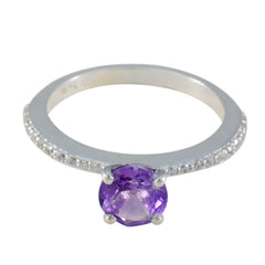 Yuna Purple Halo Ring | Stunning Gemstone Jewelry Amethyst Purple